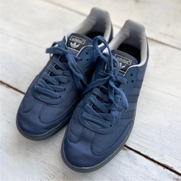 Adidas SAMBA OG Nylon Mens 7 /Womens 8.5 Preloved Ink Blue Sneakers Shoes IG6169 - Picture 5 of 13